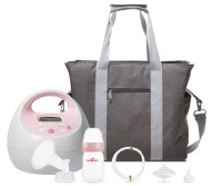SpeCtra S2 Plus Premier Electric Breast Pump w/ Grey Tote & 24 or 28mm Premium Accessory Kit